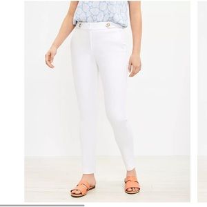 NWT Loft Curvy Button Tab Sutton Skinny Pants